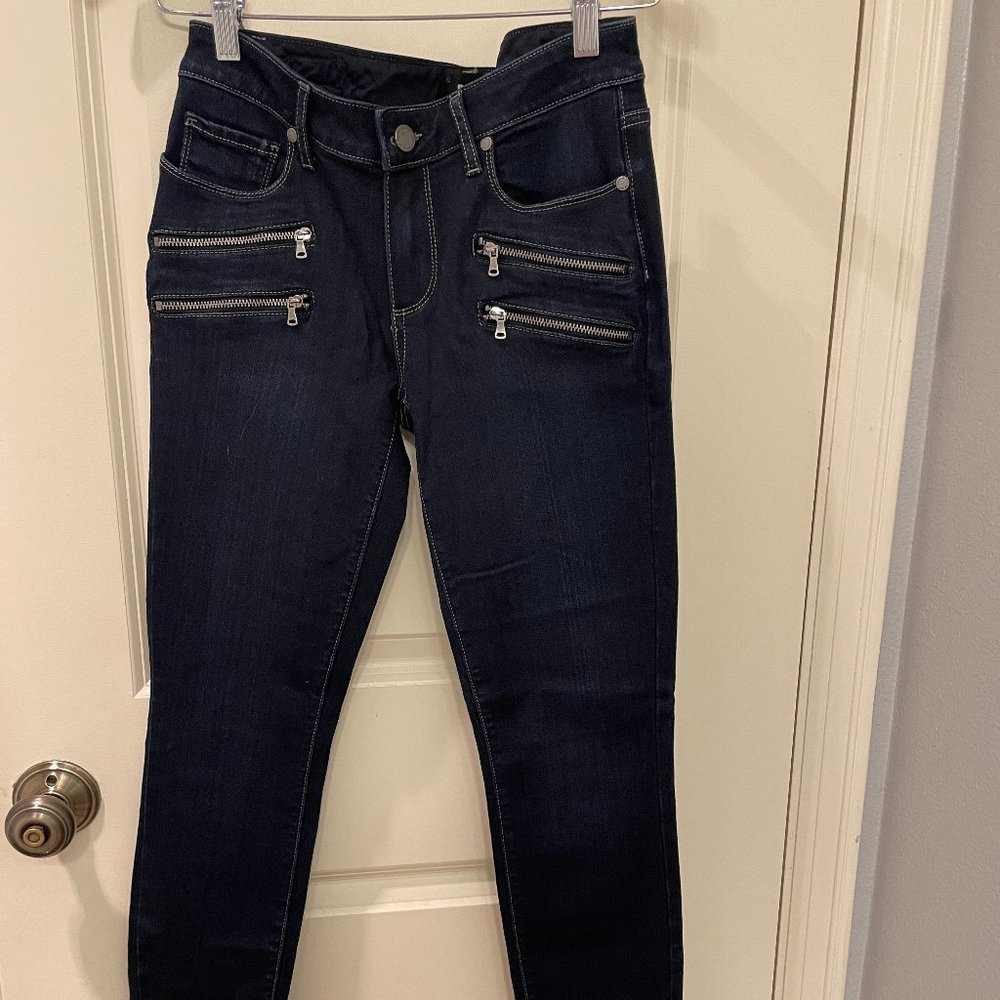 PAIGE Edgemont Ultra Skinny Jean with Double Zipper 27